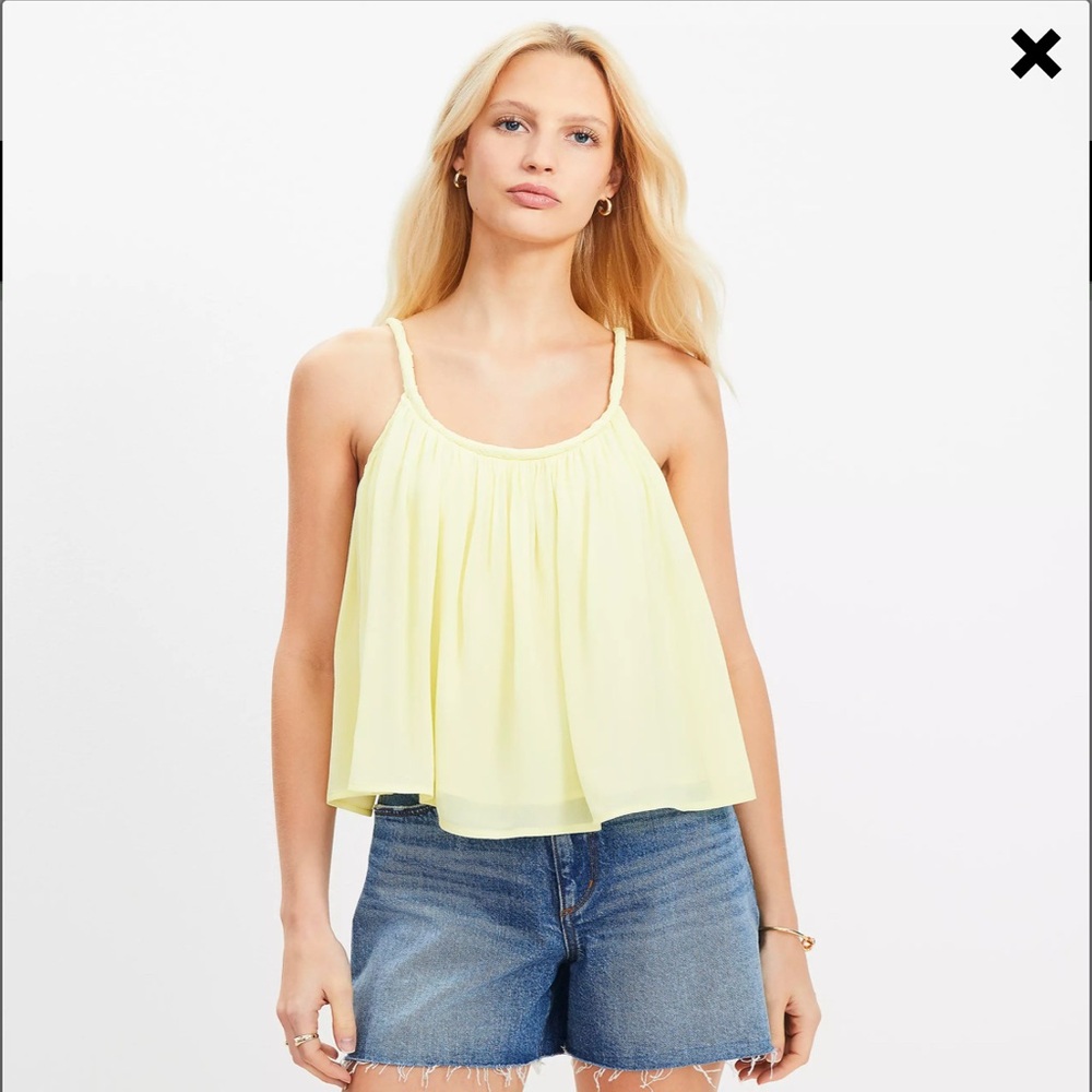LOFT Light Yellow Camisole Top
